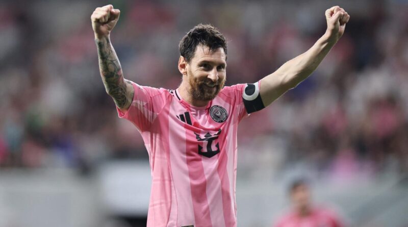 Messi anotó un póker en la goleada de Inter Miami en el NU Stadium